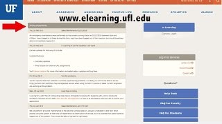 Navigating UF's e-Learning Environment