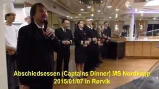 preview picture of video '2015|01|07  Abschiedsessen (Captains Dinner) MS Nordkapp in Rørvik'