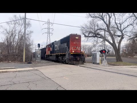 CN L575 Makes Its Return Trip South To Dearborn at High St in Ecorse, MI (3/24/23)