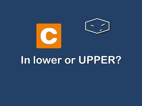 in lower or upper case in c
