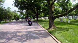 preview picture of video 'Entering Arlington Cemetary, Run for the Wall 2010'
