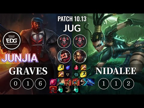 EDG JunJia Graves vs Nidalee Jungle - KR Patch 10.13
