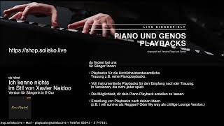 Ich kenne nichts   im Stil von Xavier Naidoo   Pianoplayback