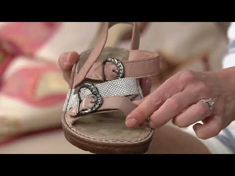 Naot Leather Adjustable Buckle Sandals- Taviria on QVC