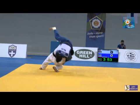 Judo 2014 European Championships Cadets: Udesiani (GEO) - Kosak (SLO) [-66kg] rep