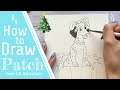 How To Draw Patch From 101 Dalmatians DIY Christmas Card