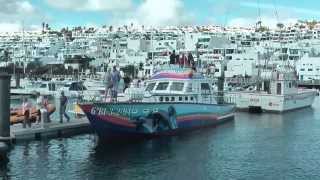 preview picture of video 'Mit dem Wassertaxi von Puerto Calero nach Puerto del Carmen Okt.- Nov. 2013'