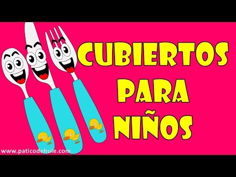 La cuchara, el cuchillo y el tenedor para niños - Los cubiertos de la mesa