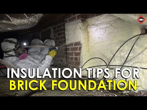 How to insulate brick foundation walls/ how to attach vapor ...