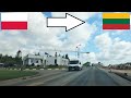 Poland Lithuania Crossing The Border By Car