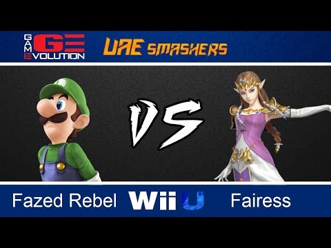 Game Evolution 2015 SSB4: Fazed Rebel (Luigi, Pit) vs Fairess (Zelda) - LR1