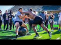 THE STRONGEST FOOTBALL PLAYERS EVER WENT AT IT OL Vs DL 1on1 S For 10K