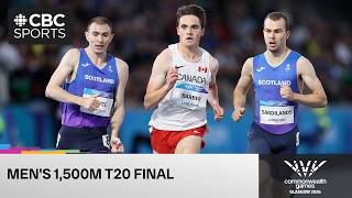 Michael Barber runs to a Commonwealth Games silver medal in the 1,500m T20 final on Day 4 in Glasgow