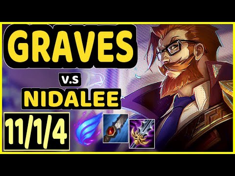 YAMPI (GRAVES) vs NIDALEE - 11/1/4 KDA JUNGLE GAMEPLAY - BR Ranked GRANDMASTER