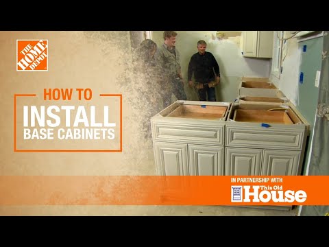 How to Install Base Cabinets 🔨 | The Home Depot with @This Old House