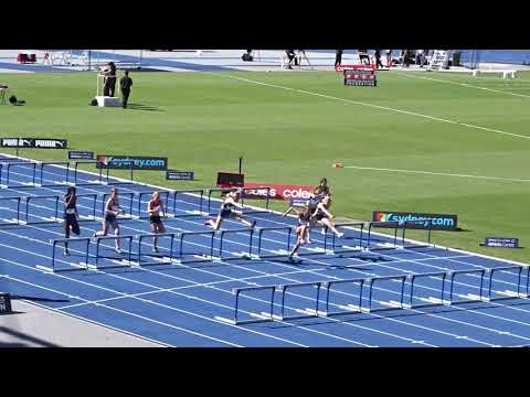 80m Hurdles U14yrs Women Final, Australian Athletic Championships, Sydney 13/04/2021
