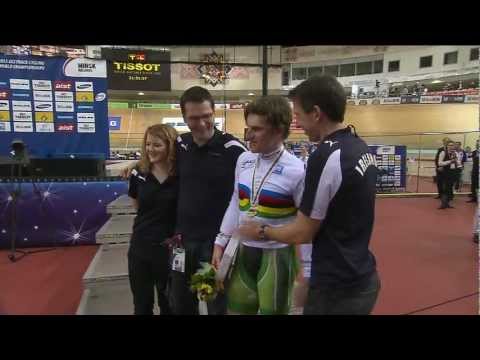 Medal Ceremony - Men's Scratch Race - 2013 UCI World Track Championships
