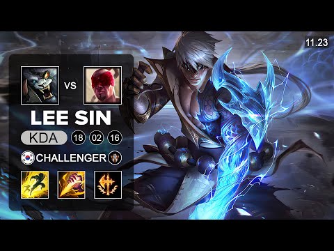 Lee Sin Jungle vs Rengar - KR Challenger - Preseason 12 Patch 11.23