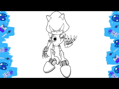 Metal Sonic from Sonic the Hedgehog D&C channel coloring page
