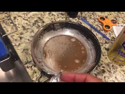 How to remove burnt in grease from stainless steel pan