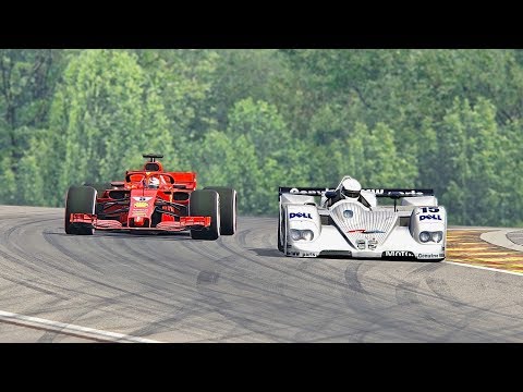 Ferrari F1 2018 vs BMW V12 LMR  - Spa