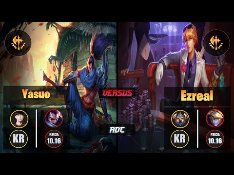 Viper YASUO (ADC) [Conqueror] VS EZREAL - Challenger KR Patch 10.16