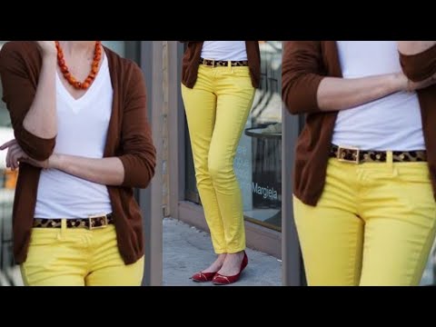 COLORES de MODA 2022/ OUTFITS con PANTALON AMARILLO un COLOR DE MODA 2022/ COMO COMBINAR PANTALONES