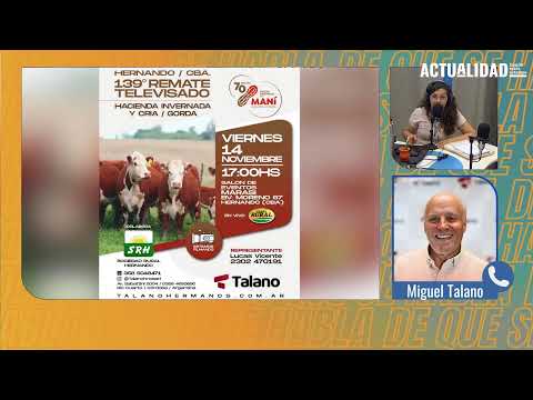 Nuevo remate de Talano Hnos. este vienes en Hernando, Córdoba. Lo cuenta Miguel Talano