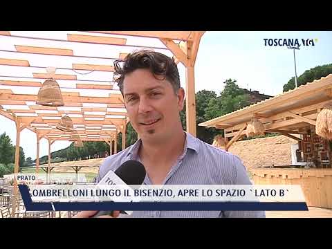 2022-06-17 PRATO - OMBRELLONI LUNGO IL BISENZIO, APRE LO SPAZIO 'LATO B'