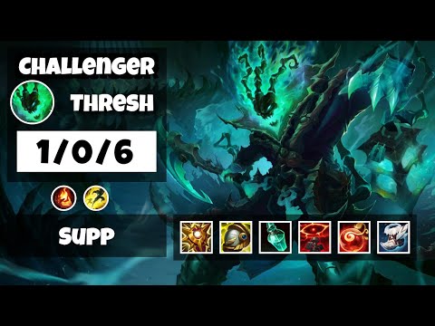 Thresh Challenger Gameplay S11 Replay 11.17 Support (1/0/6) - EU