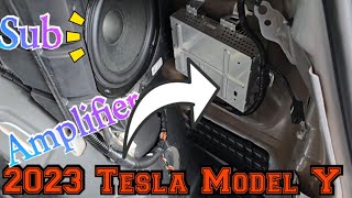 2023 Tesla Model Y Subwoofer Amplifier installation