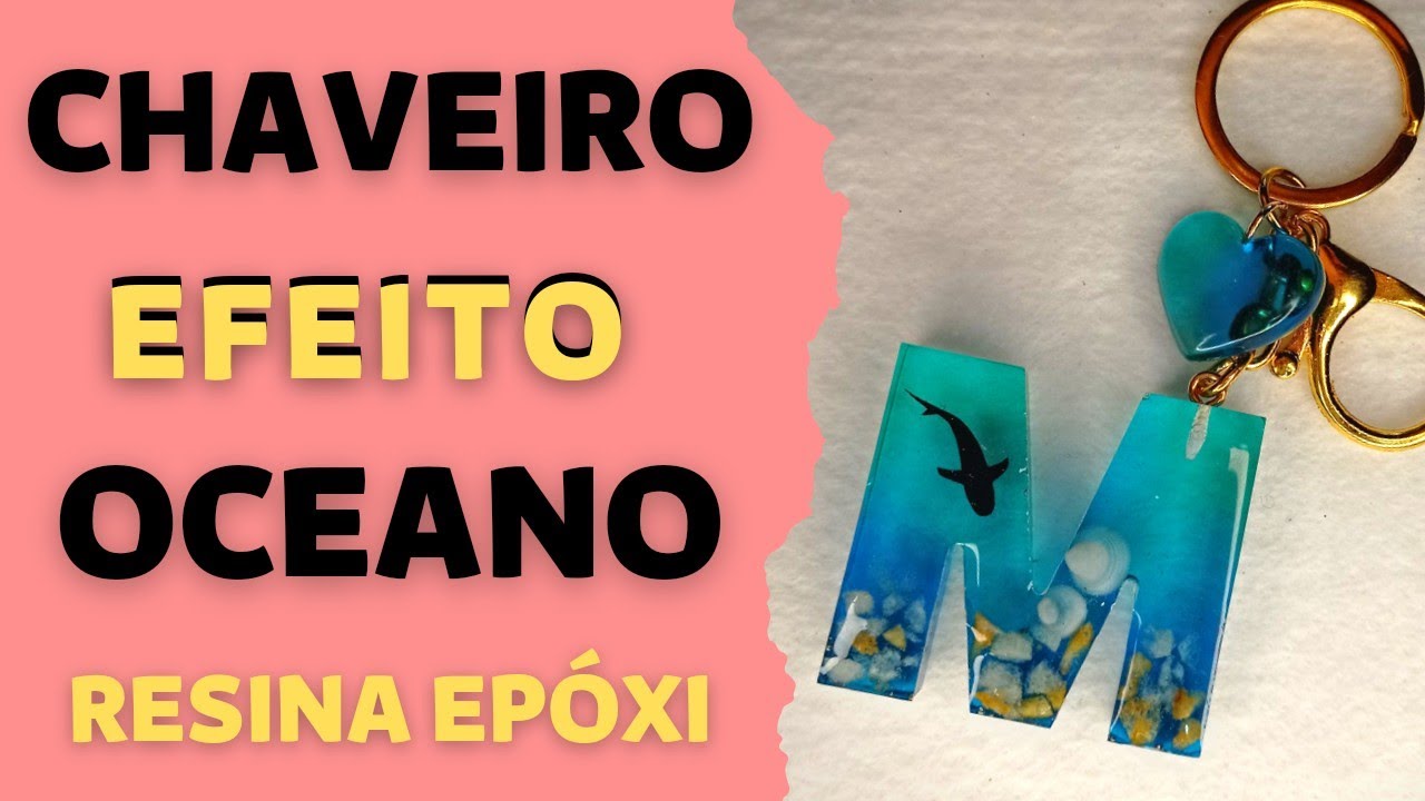 COMO FAZER EFEITO OCEANO no CHAVEIRO passo a passo (TUTORIAL) - Fernanda Fernandes