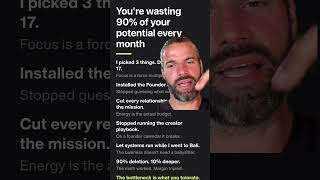 you’re wasting 90% of your potential every month. here’s why