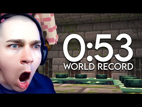 Steak Reacts to Minecraft Beaten In 53 Seconds [WR]