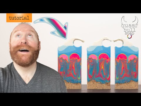 Jellyfish Tendrils Splash Swirl Soap Tutorial