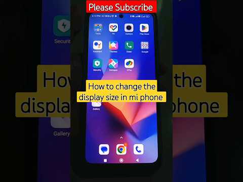 How to change the display size in mi phone #mi #shorts #displaysize