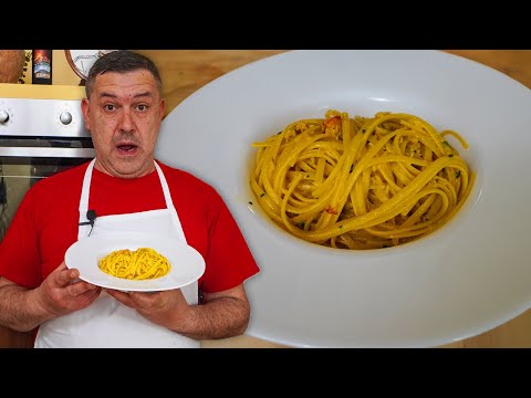 LINGUINE CON POLPA DI GRANCHIO e ZAFFERANO - Ricetta FACILE e VELOCE