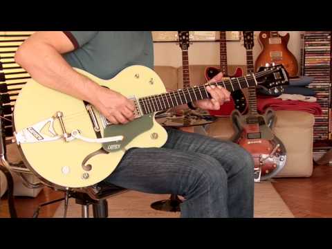 Gretsch G6118T Anniversary with Bigsby 2003 - 2016 Smoke Green 2-Tone image 14