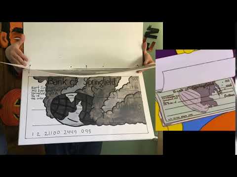 My Biggest Flipbook Ever!  Hindenburg Flipbook Series Checkbook Costume from The Simpsons