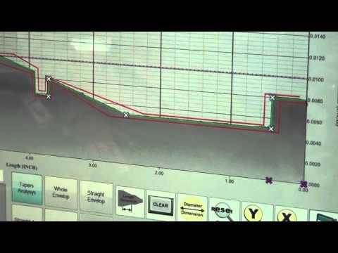 Laser Gauging Guidewires on a Royal Master Gauging System