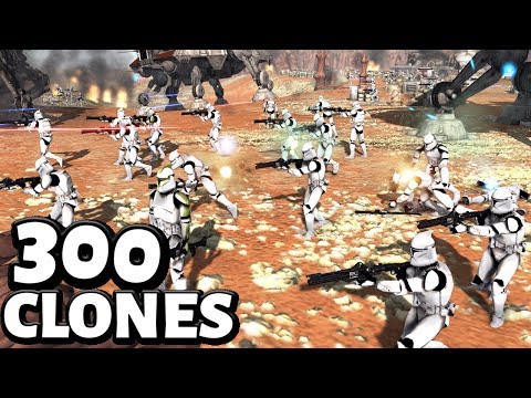 300 Clones DEFEND the HOT GATES ! Massive Droid attack ! Star Wars Galactic Campaigns #2