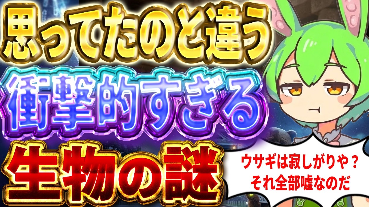 イメージしてたのと全然違う！？あまり知られていない衝撃的な生物の謎【総集編】【ずんだもん＆ゆっくり解説】