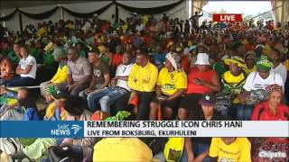 Zuma blabering on about racists at Chris Hani's memorial April 2017
