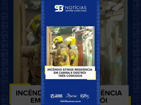 🔥🏠 INCÊNDIO ATINGE RESIDÊNCIA EM CARIRA E DESTRÓI TRÊS CÔMODOS