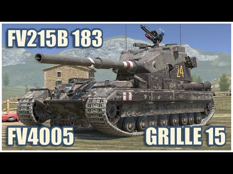 FV215b 183, FV4005 & Grille 15 • WoT Blitz Gameplay