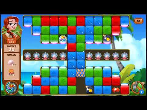 Lost Island Blast Adventure Level 609 - NO BOOSTERS 🏝️ | SKILLGAMING ✔️