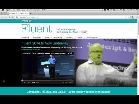 Fluent website starring Brendan “Hulk” Eich (on a slow connection)