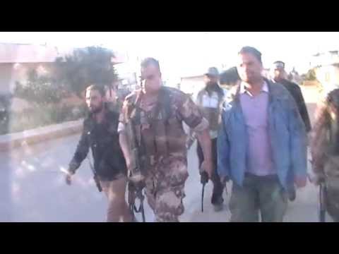 قادة ألوية المجلس العسكري تقوم بجولة ميدانية على كافة القطاعات في بلدة خربة غزالة ضمن معركة جسر حوران