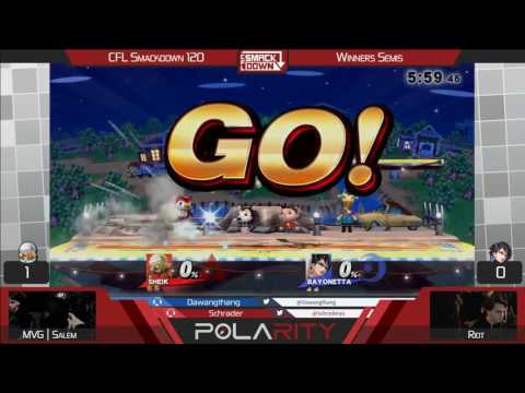 CFL Smackdown 120 WiiU - Riot (Bayonetta) vs MVG Salem (Sheik) - Winners Semis