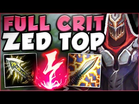 THIS BURST FROM FULL AD CRIT ZED IS ACTUALLY UNREAL! ZED SEASON 8 TOP GAMEPLAY! - League of Legends